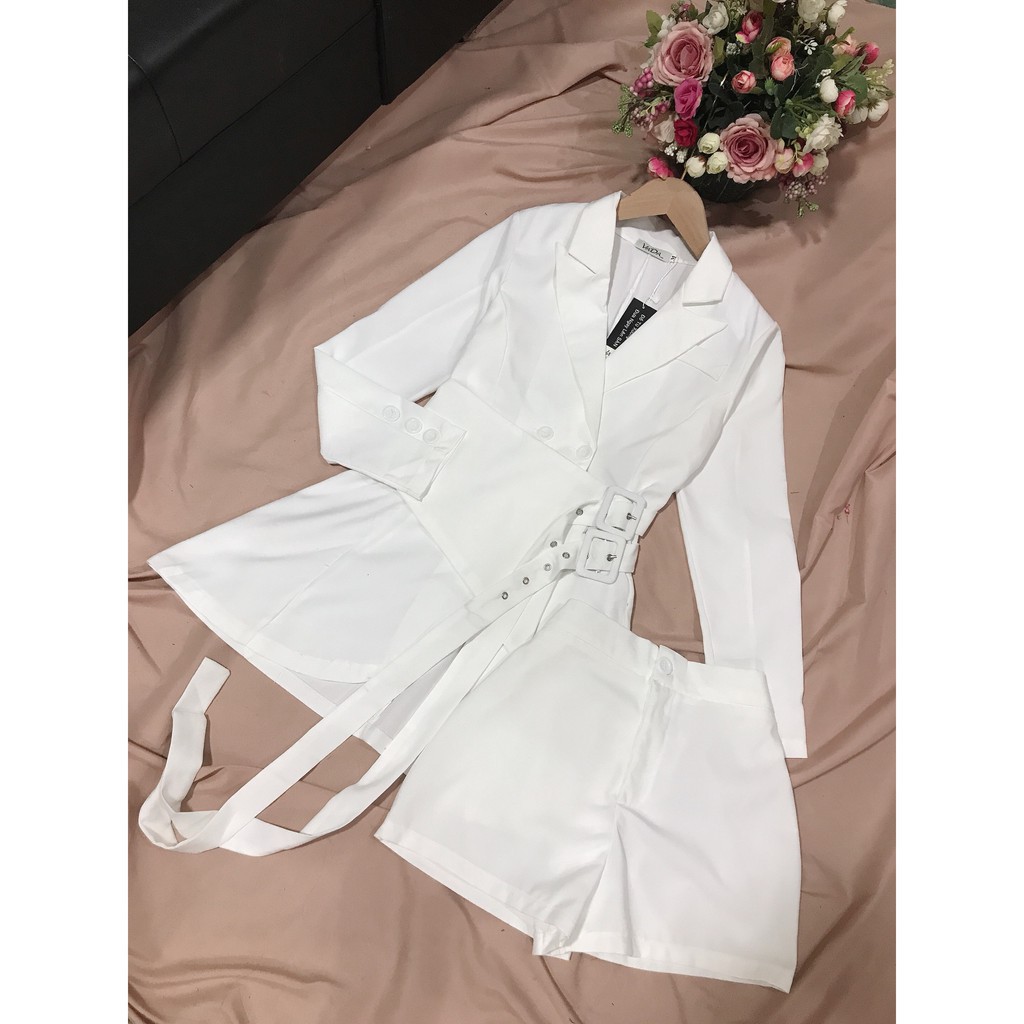 Đầm vest tay dài KÈM quần sort cao cấp đi tiệc cưới, đi bar,dạo phố, đi học, đi làm xinh xắn, sang trọng | BigBuy360 - bigbuy360.vn