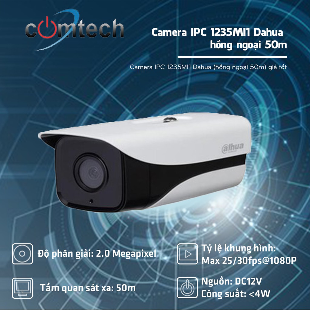 Camera IPC 1235MI1 Dahua nội thân trụ ngoài trời giá tốt