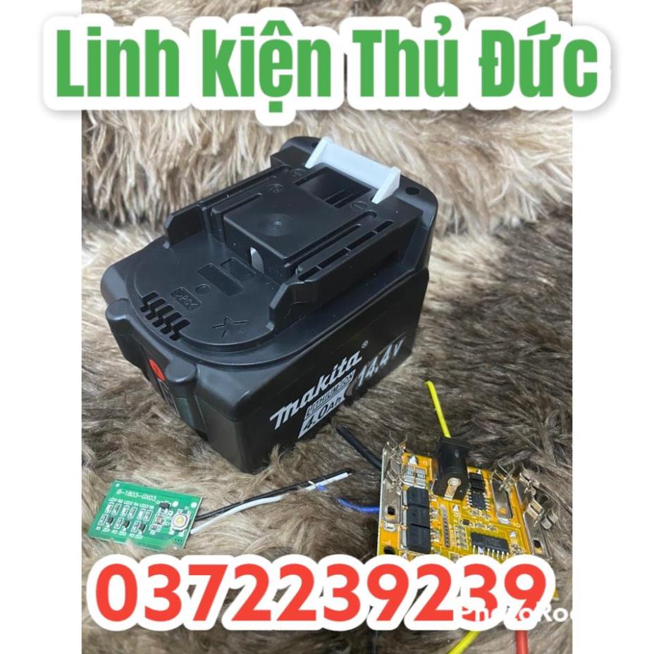 Lktdvo Makita 4s 14.4v 8 cell sạc adapter thay thế vỏ zin, có led báo pin