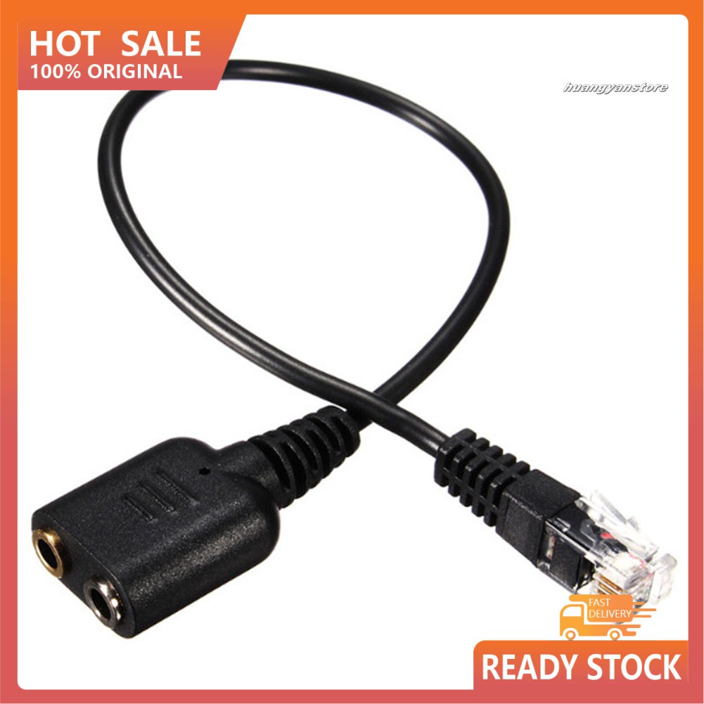Dây Cáp Chuyển Đổi Âm Thanh 3.5mm Sang Rj9 Dành Cho Điện Thoại Pc