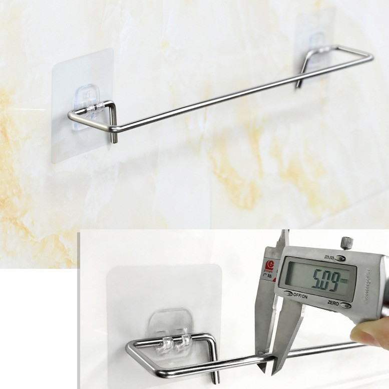 Thanh Vắt Khăn INOX Dán Tường Siêu Chắc