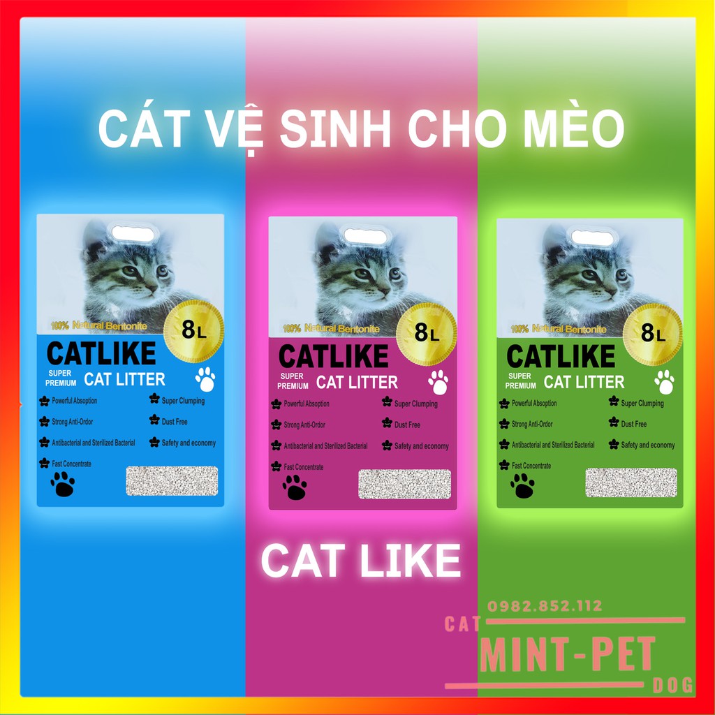 Cát Vệ Sinh Cho Mèo CatLike Bao 8L - Cát Mèo Giá Rẻ