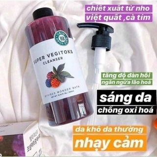 Sữa rửa mặt rau củ thải độc Wonder Bath Super Vegitoks Cleanser