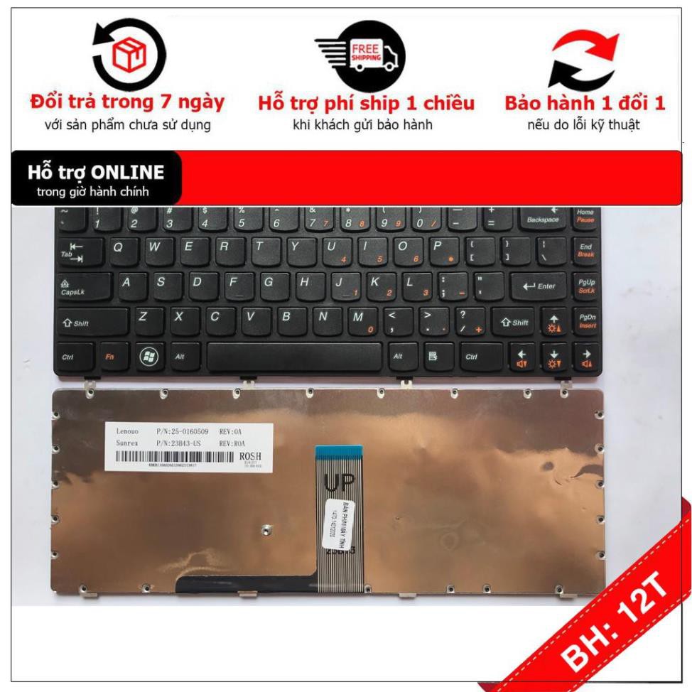 [BH12TH] Bàn Phím Laptop Lenovo IdeaIpad Y470 Y471 Y470M Hàng Mới 100% Bảo Hành 12 Tháng Toàn Quốc