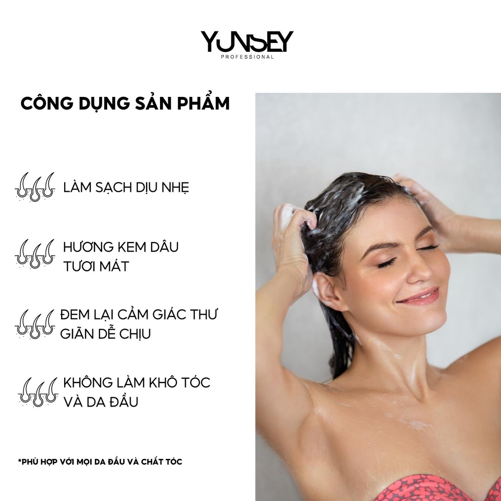 Dầu gội Yunsey Hương Kem Dâu dành cho tóc 1000ml