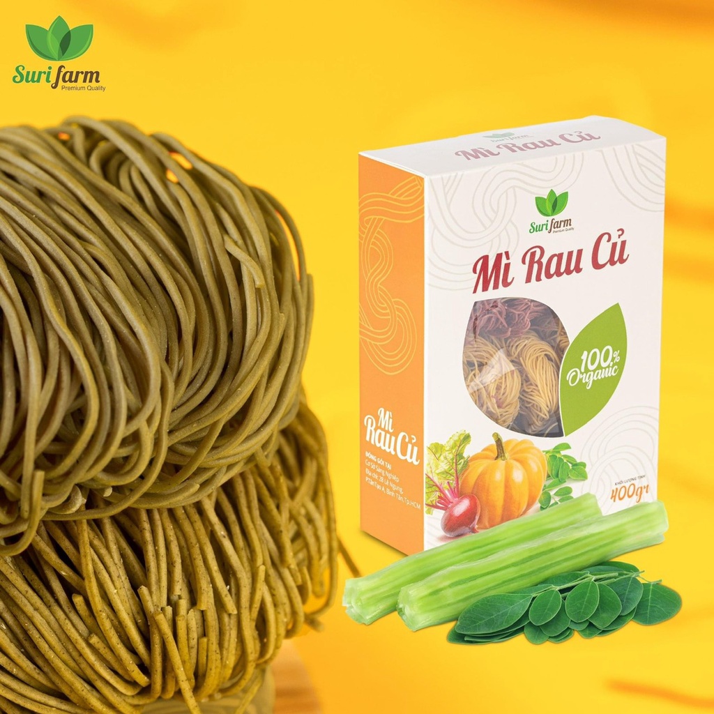 Mì Rau Củ Hữu Cơ SuriFarm⚡FREESHIP⚡Ăn Kiêng.Giảm Cân. Bé Ăn Dặm.Giàu Chất Xơ