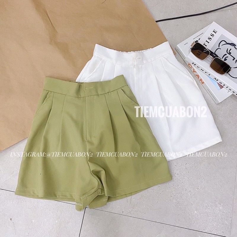 (Hàng Sẵn, Ảnh Thật)Set Áo Blazer Cộc Tay Kèm Quần Chất Kaki♥️Bộ Vest Cộc Quần Đùi Kiểu Dáng Ulzzang Hot | BigBuy360 - bigbuy360.vn