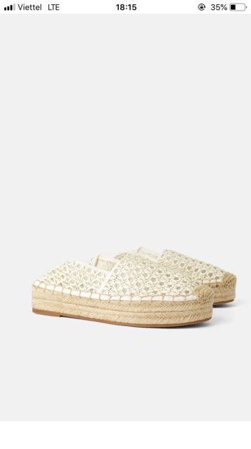 [ZARA AUTH] Giày đế cói Zara | BigBuy360 - bigbuy360.vn
