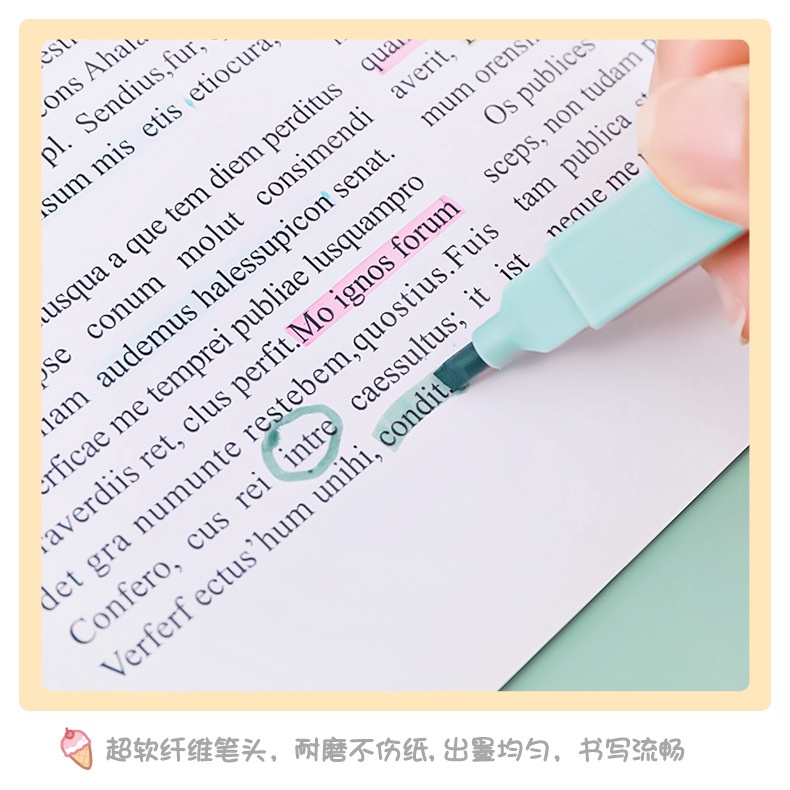 Set 6 Bút Đánh Dấu Hai Đầu Mềm Mại Cỡ Lớn Nhiều Màu Sắc Cho Học Sinh