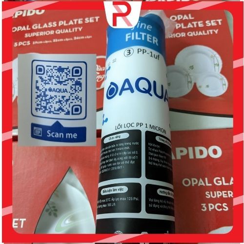 [TRỢ GIÁ] [QR CHECK] Lõi lọc 3 Lọc nước AQua số 3 Chính hãng Lõi lọc PP 1 Micron