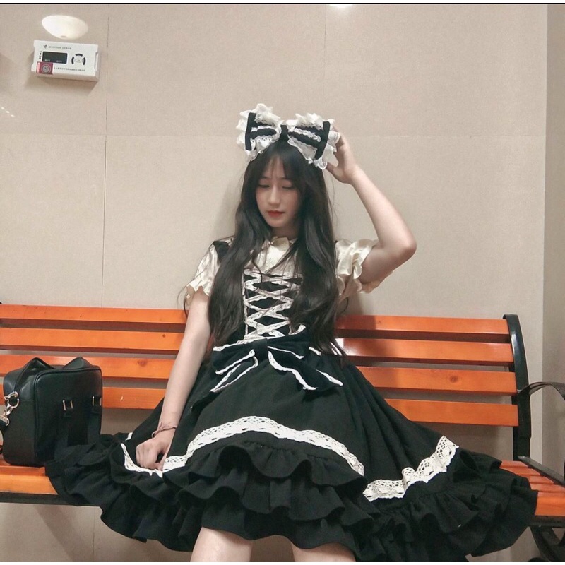 YAS0357-Váy Lolita retro JSK Tiny Garden