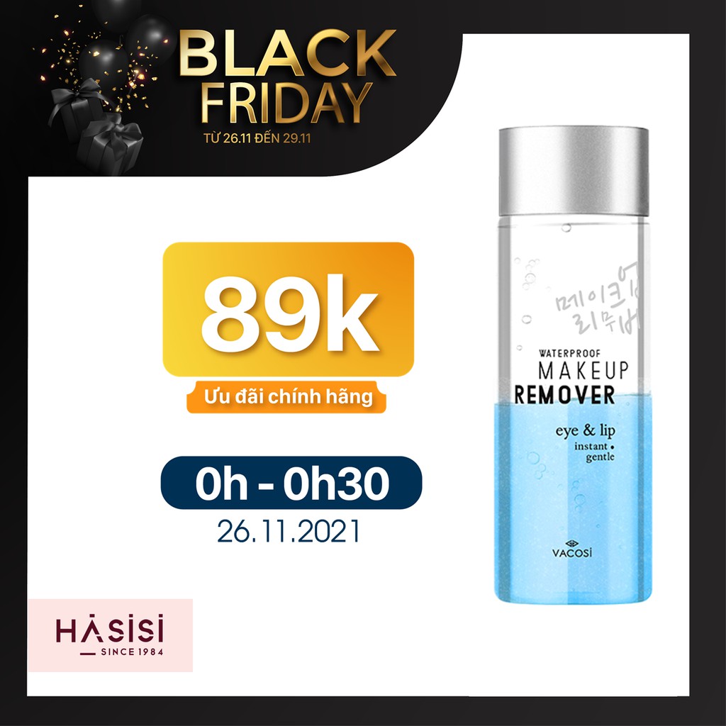 💖💖💖Nước Tẩy Trang Mắt Môi VACOSI - Waterproof Makeup Remover For Eye & Lip 80ml 💖💖💖