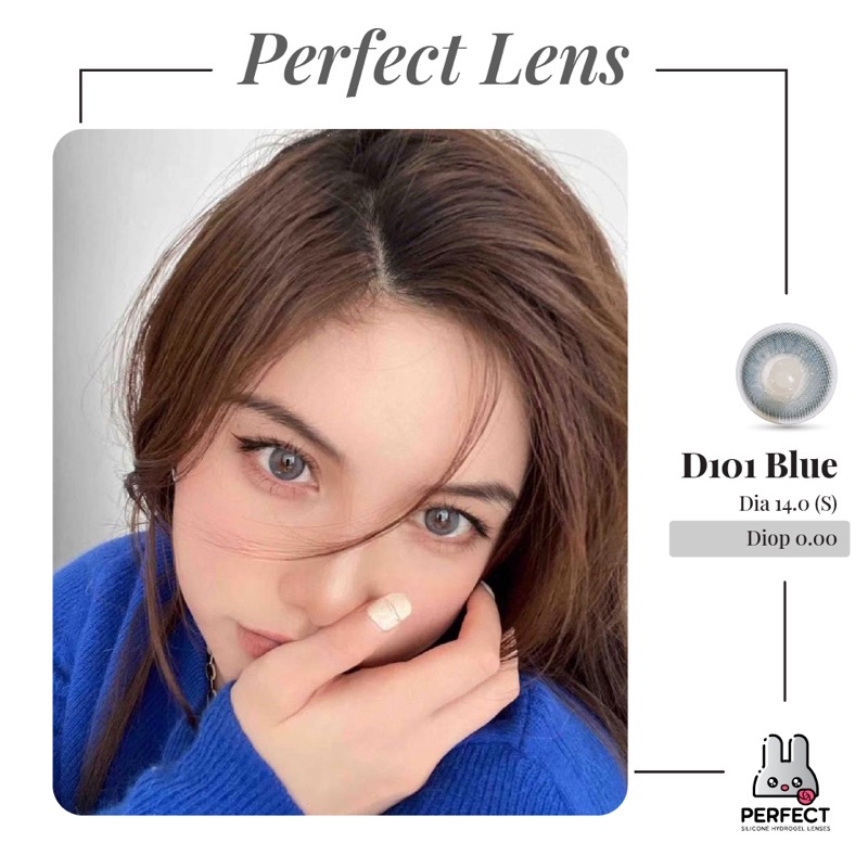 Lens ẢNH MẮT THẬT , Kính Áp Tròng Có Cận và Không Cận , D101 BLUE DIA 14.0 S , Hạn Sử Dụng 1 Năm , Giá Sale