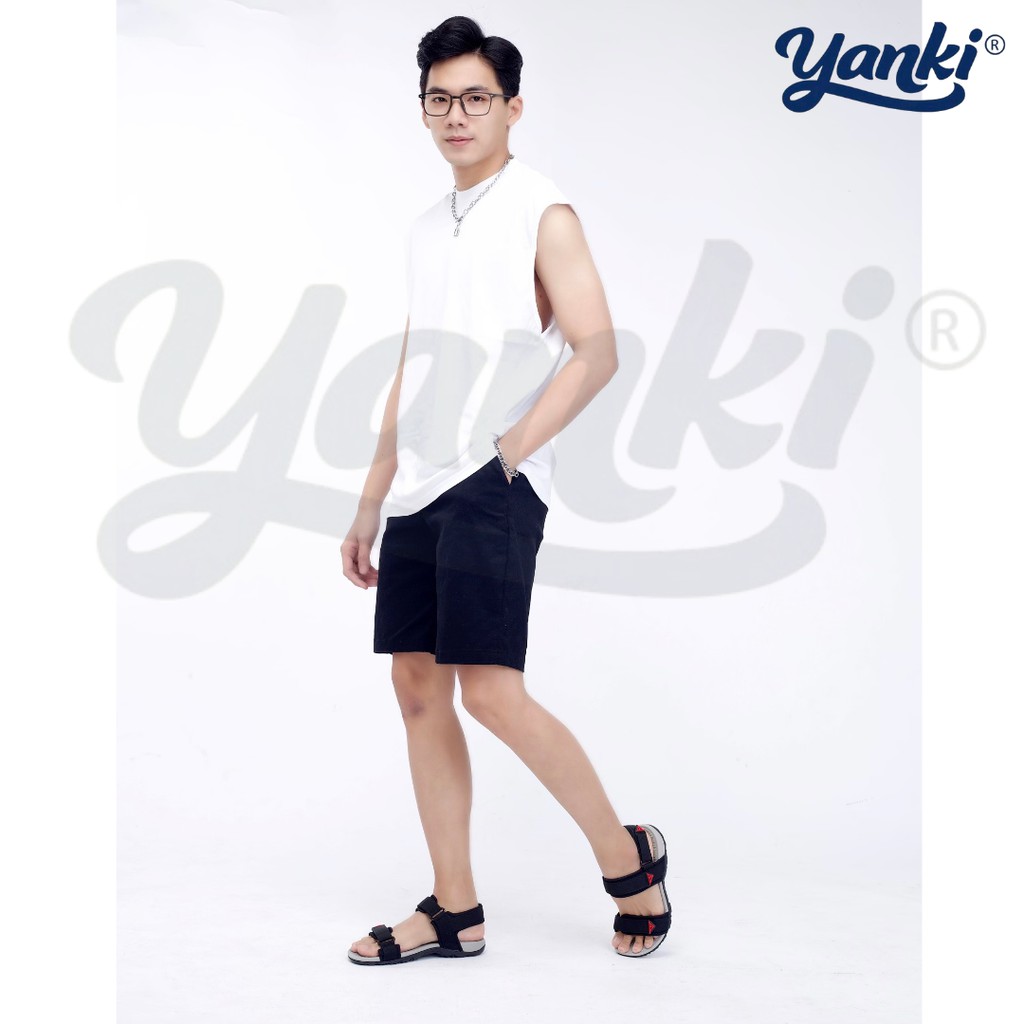 Giày Sandal Nam Quai Ngang Thời Trang YANKI Hàng VNXK (Đen) - VL02