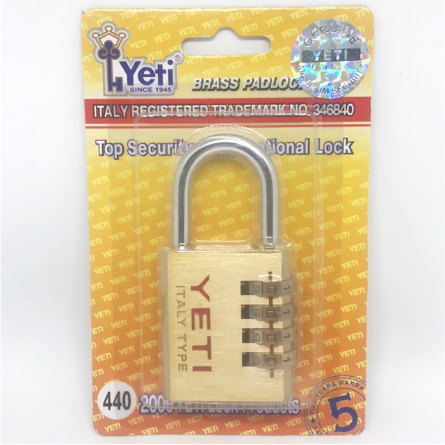 Khóa chống trộm 4 số Yeti chính hãng 40mm