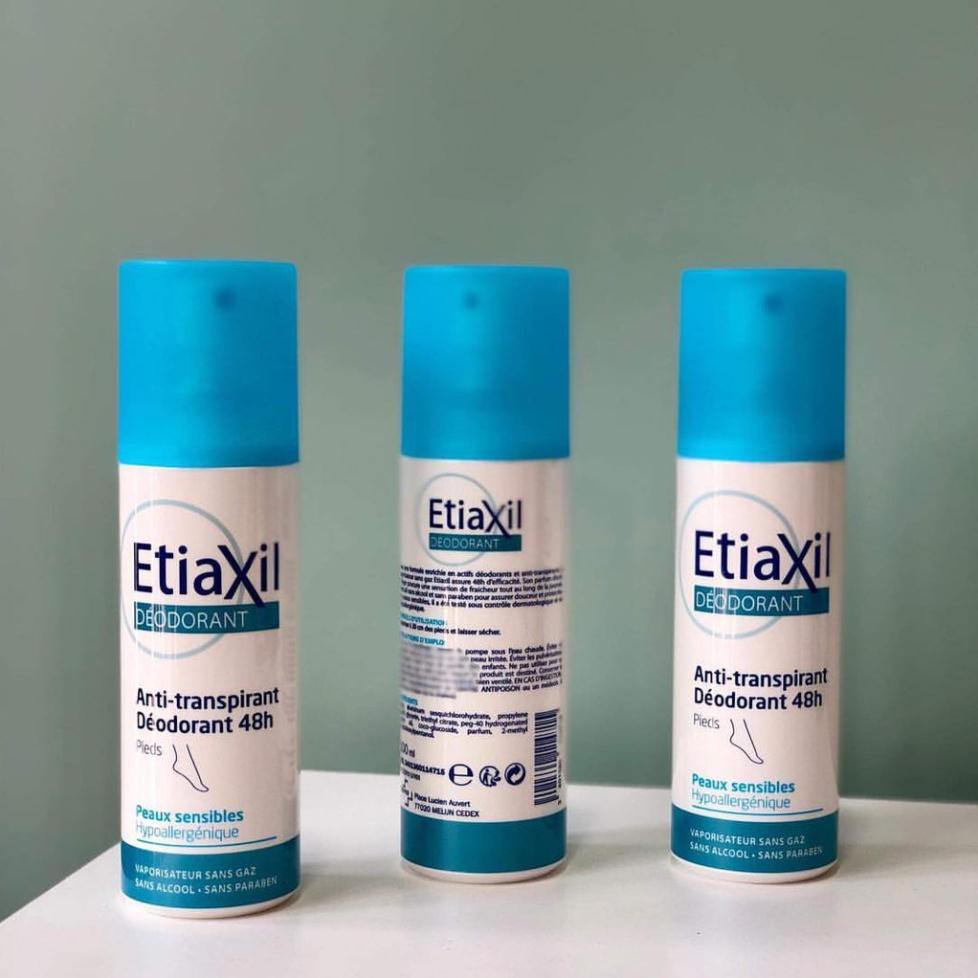 Etiaxil Deodorant Anti-transpirant 48H Pieds - Xịt Hỗ Trợ Cải Thiện Mồ Hôi Chân Hiệu Quả 100ml