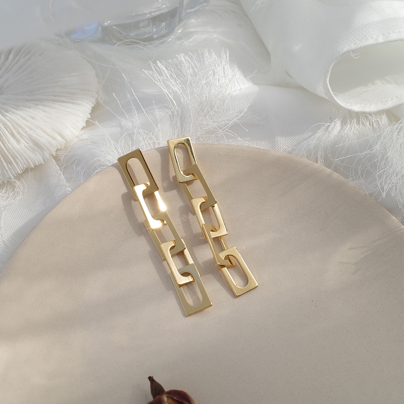 Bông Tai Dáng Dài Mặt Nhám Hình Vuông Phong Cách Punk Cá Tính Thời Trang Dành Cho Nữ 2022