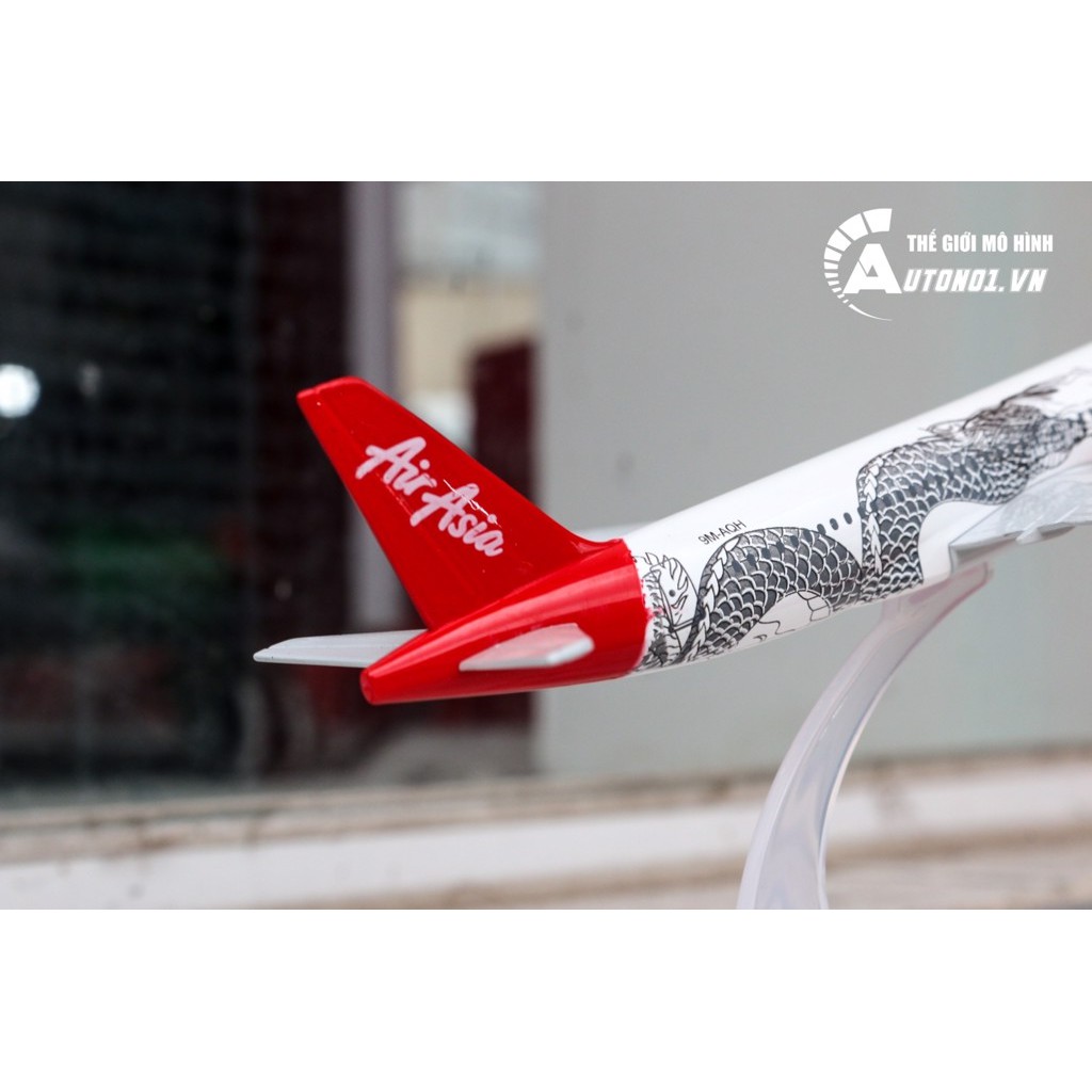 MÔ HÌNH MÁY BAY MALAYSIA AIR ASIA DRAGON 16CM EVERFLY 6854