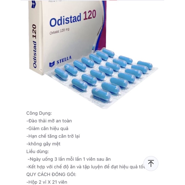 CHÍNH HÃNG STE-LLA HỘP 42V ODISTAD_ 120MG OLISTAD 120-Giảm cân an toàn,hiệu quả