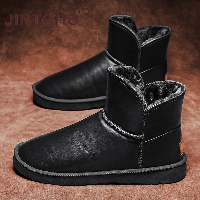 Giày Bốt Martin Đi Tuyết Màu Đen / Nâu / Xám Thời Trang Mùa Đông Cho Cặp Đôi Size 36-45