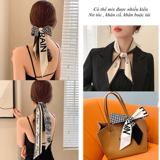 Khăn lụa buộc tóc phụ kiện thời trang đa năng phong cách hàn quốc thời trang thanh lịch