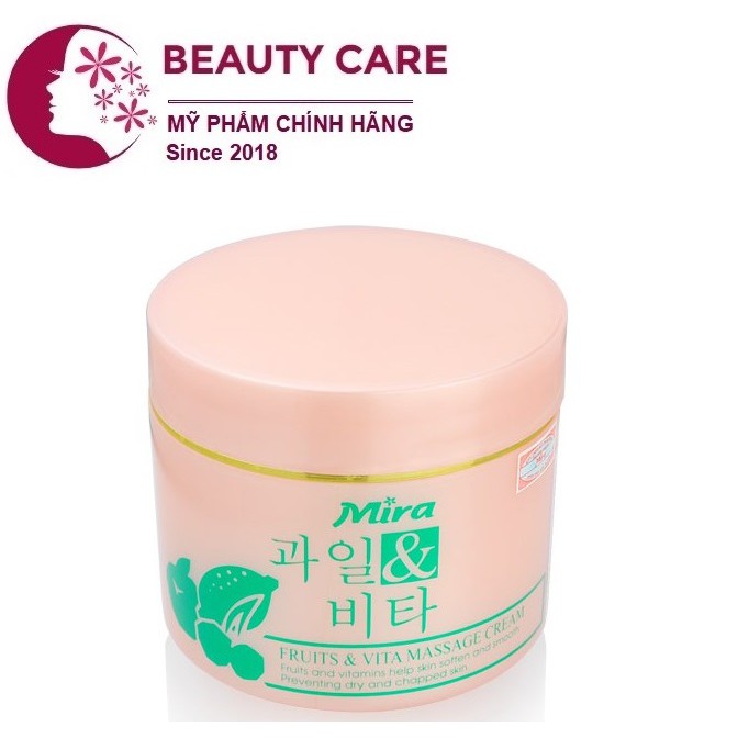 Kem Massage Hồng MIRA Fruit &amp; Vita Massage Cream Hàn Quốc (300ml)