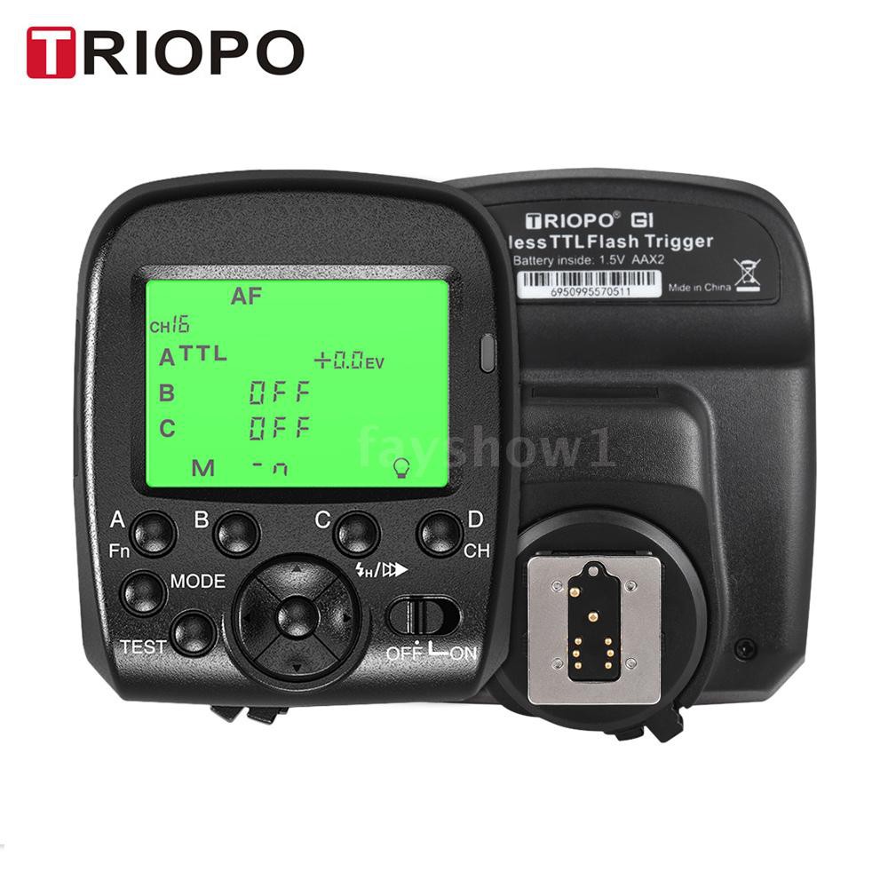 ❤HOT TRIOPO G1 Dual TTL Wireless Trigger with Widescreen LCD Display 1/8000s HSS 2.4G Wireless Transmission 16 Channels 