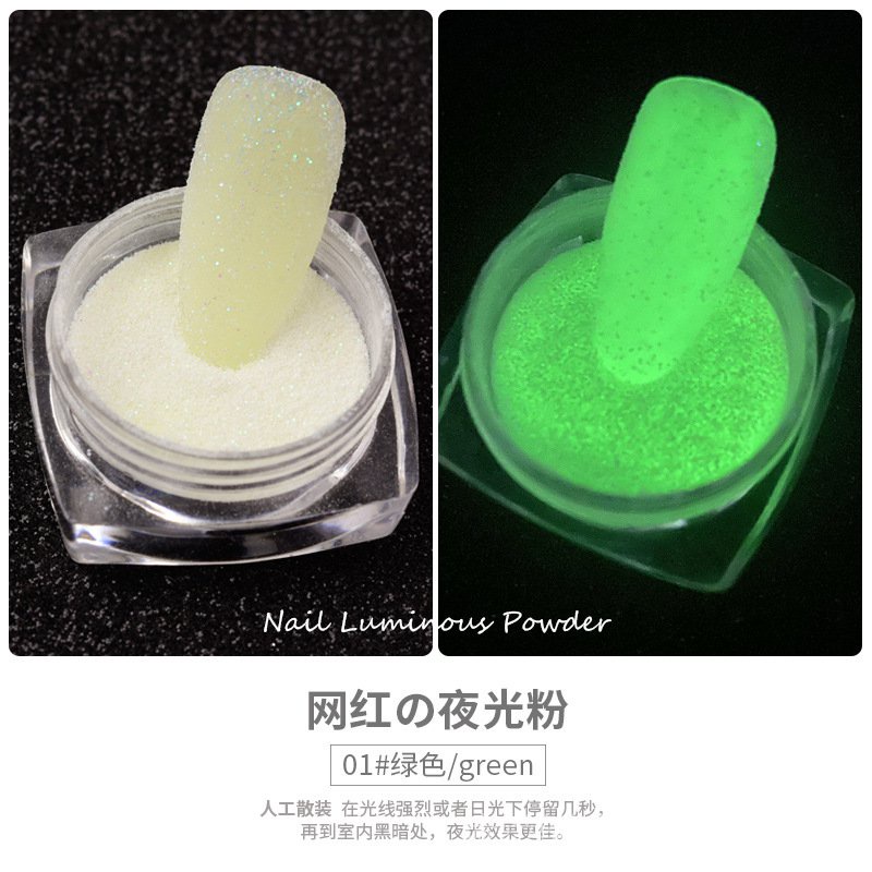 Có Sẵn Bán Sỉ Móng Tay Dạ Quang 3 Màu Kim Tuyến Siêu Sáng