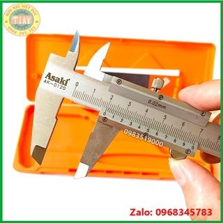 Thước cặp cơ khí Inox 0-150mm Asaki AK-0120, độ chính xác cao, Thước kẹp cơ Asaki