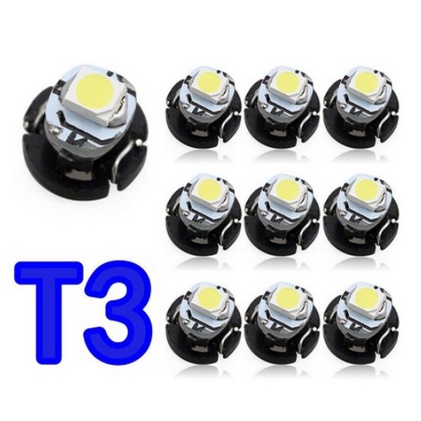 Set Bộ 10 bóng Đèn Led Ánh Sáng Trắng xanh lá T3 T4.2  T4.7 nền bảng điều khiển táp lô đồng hồ Xe hơi Ô Tô Toyota Kia
