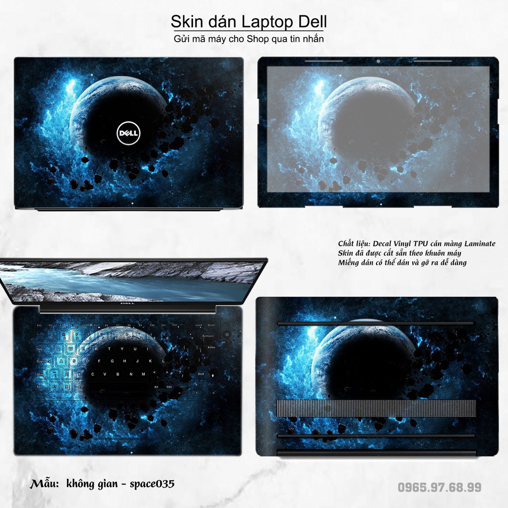 Skin dán Laptop Dell in hình không gian nhiều mẫu 6 (inbox mã máy cho Shop)