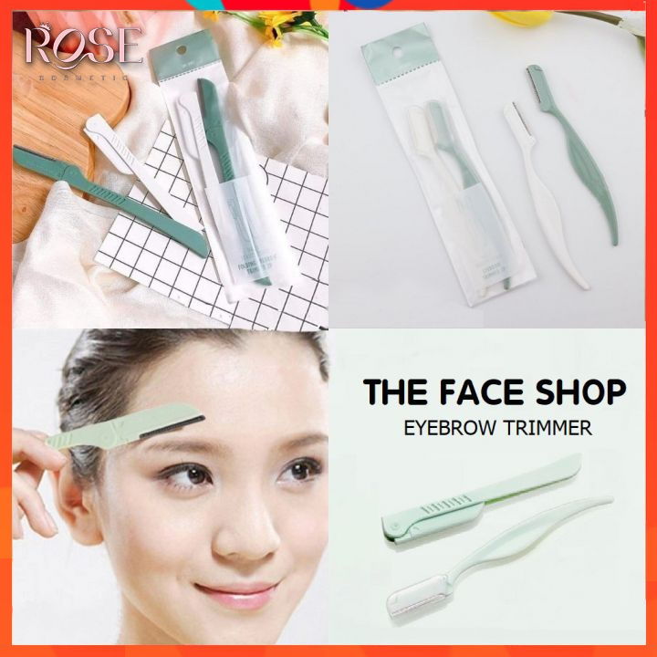 Dao Cạo Lông Mày The Face Shop ⚡⚡ Cao Cấp TFS Folding Eyebrow Trimmer Siêu Sắc, An toàn, Gấp Gọn Hàn Quốc