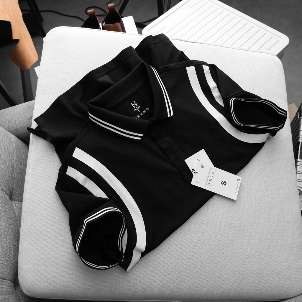 Áo Polo VIỀN VAI vải Polo cá sấu CAO CẤP - Polo Cổ Bẻ Nam