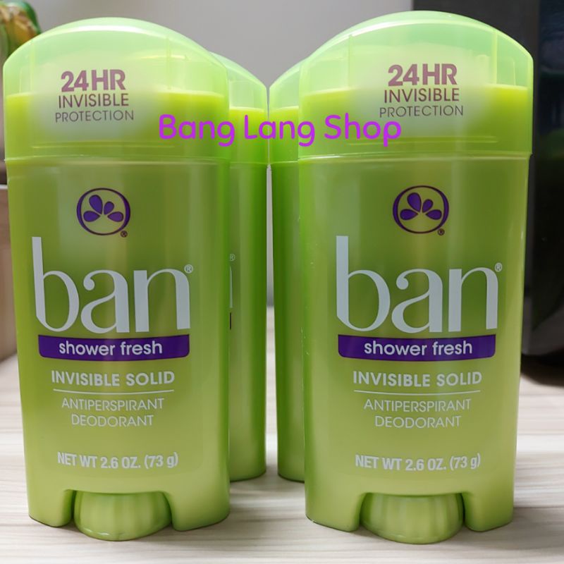 Lăn khử mùi Ban 24H shower fresh  INVISIBLE SOLID(73g) của Mỹ.