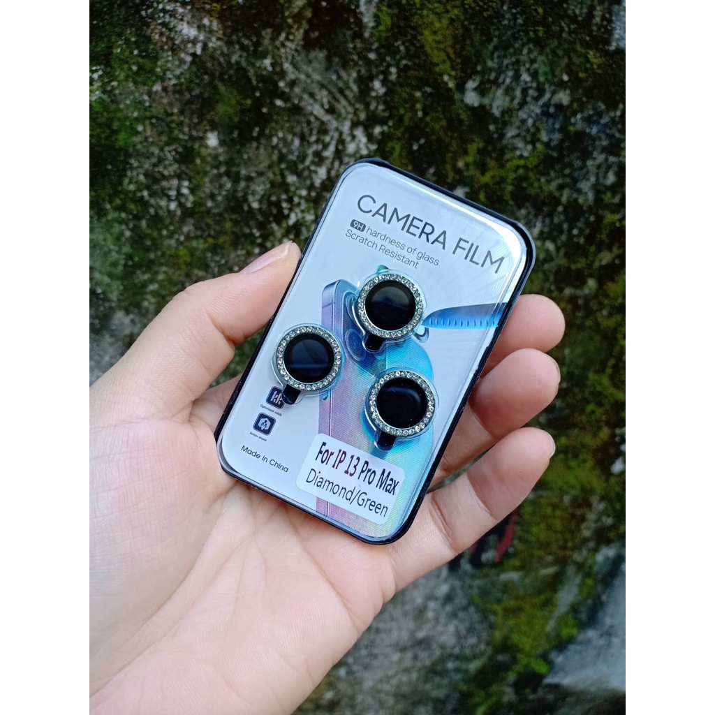 Bộ 3 miếng dán mắt Camera đính đá cho Iphone 12 Pro max,13,13 mini,13 Pro max