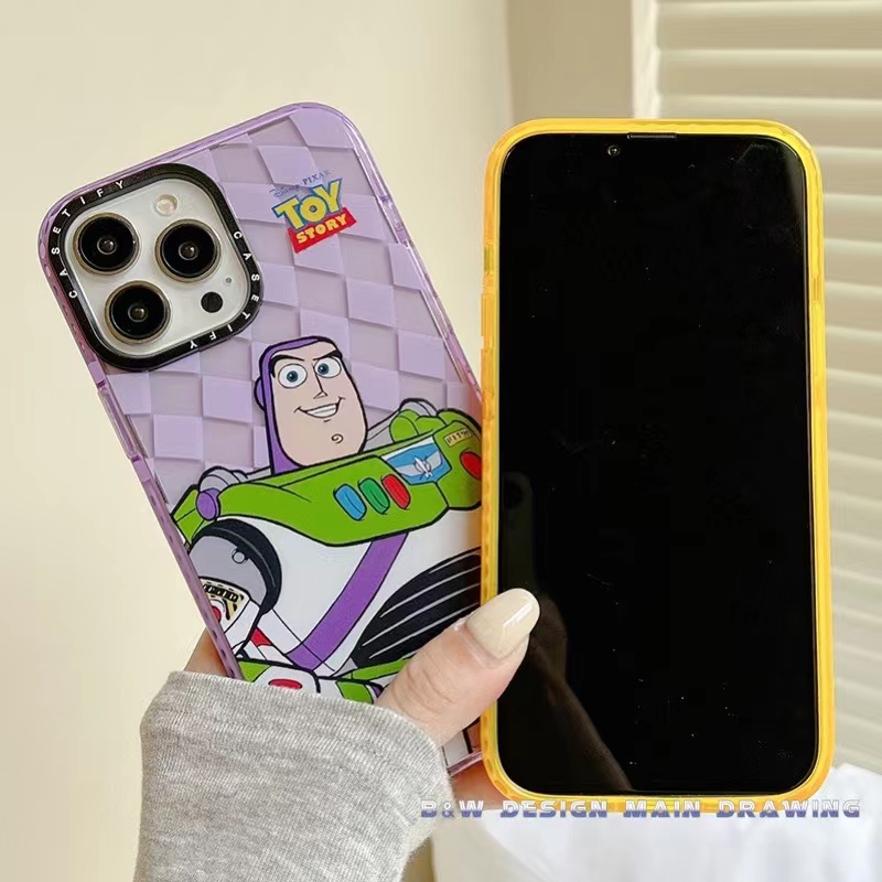 Ốp Điện Thoại Silicone Mềm Trong Suốt Chống Sốc Màu Dạ Quang In Hình Toy Story Dễ Thương Cho iPhone 14 Pro Max 13 12 14 14Pro 14Plus