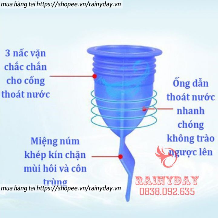 Bộ ống nắp phễu thoát sàn ngăn chặn chống mùi hôi cống thoát nước ngăn côn trùng