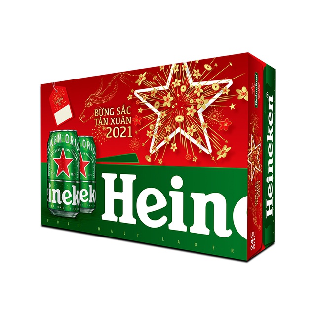 [Mã GRO1HNK1 giảm 8% đơn 250K] Thùng bia Heineken 24 lon thường 330ml/lon
