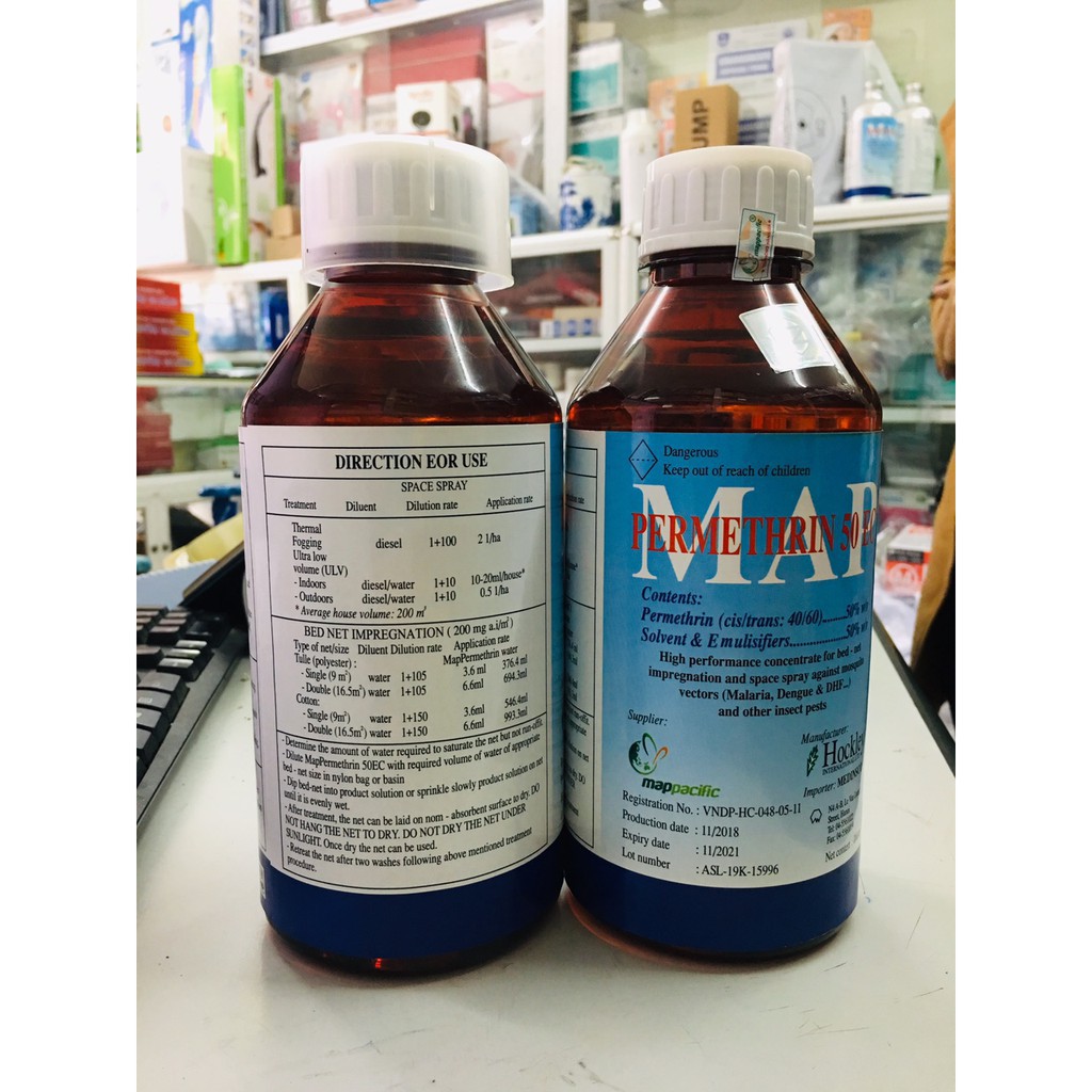 Thuốc Muỗi Anh Quốc Permethrin 50EC ( chai 1L )