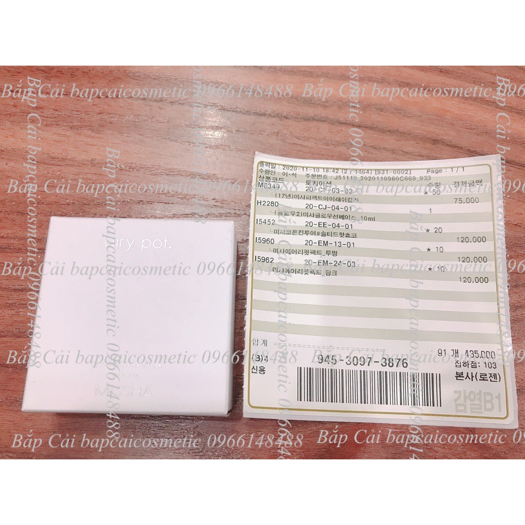 MBC Phấn phủ dạng nén/ bột Missha Airy pot pact/powder có 3 loại Translucent/Mint/Pink | BigBuy360 - bigbuy360.vn