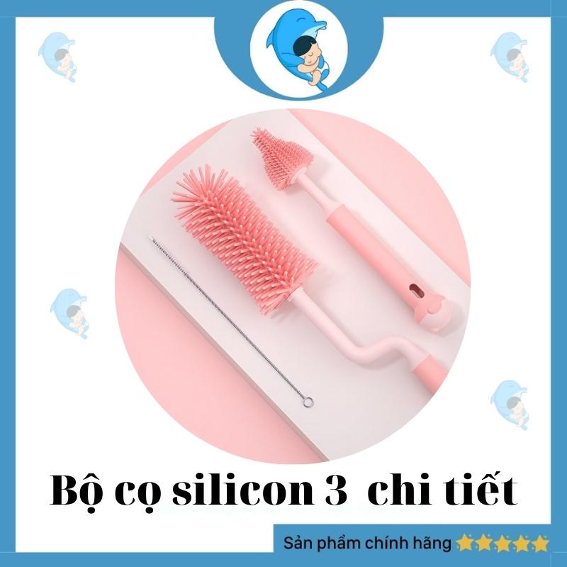 Bộ Cọ Rửa Bình Sữa Silicon Cao Câp 3 Chi Tiết Tiện Lợi Cao Cấp