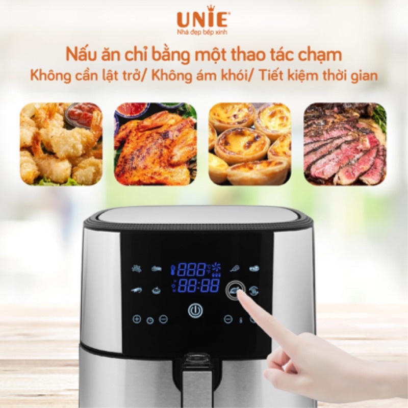 [Chính Hãng] Nồi chiên không dầu cao cấp 8 lít UNIE UE-800, lỗi 1 đổi 1, bảo hành 12 tháng