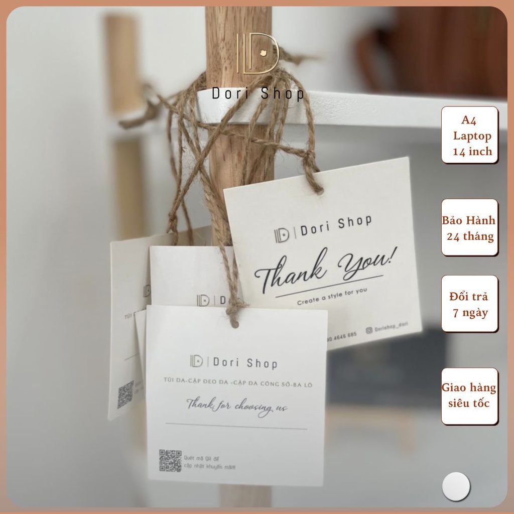 Balo Da laptop 15in, Ba lô công sở Dori Shop