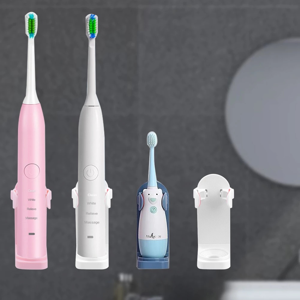Giá đỡ bàn chải đánh răng gắn tường tự dính tiết kiệm không gian có thể điều chỉnh