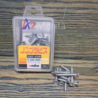 Vít bê tông 6mm đầu bằng Unika F645 (không cần tắc kê nhựa)