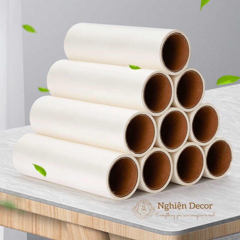 Lõi Lăn Bụi 10cm/16cm Làm Sạch Quần Áo, Lông Thú, Ga Giường - Lõi Dự Phòng Thay Thế 60 Tờ Sử Dụng Cho Cây Lăn Bụi