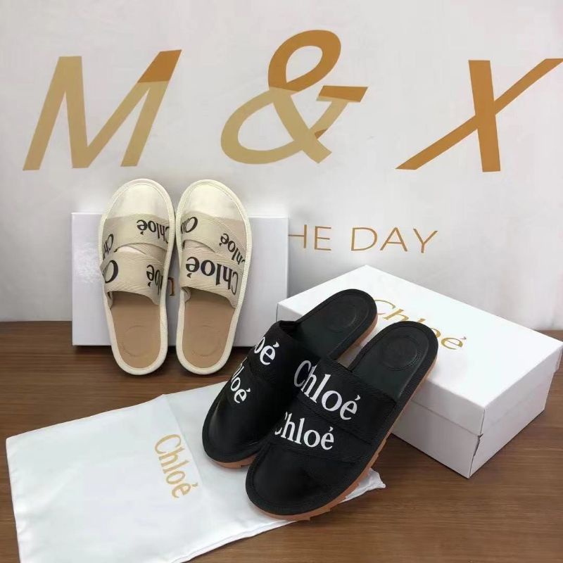 x(ẢNH THẬT) Dép Sục Chloe Quai Chéo Vải Phối Da Xịn Mềm Êm Fullbox Bill Túi Cao Cấp