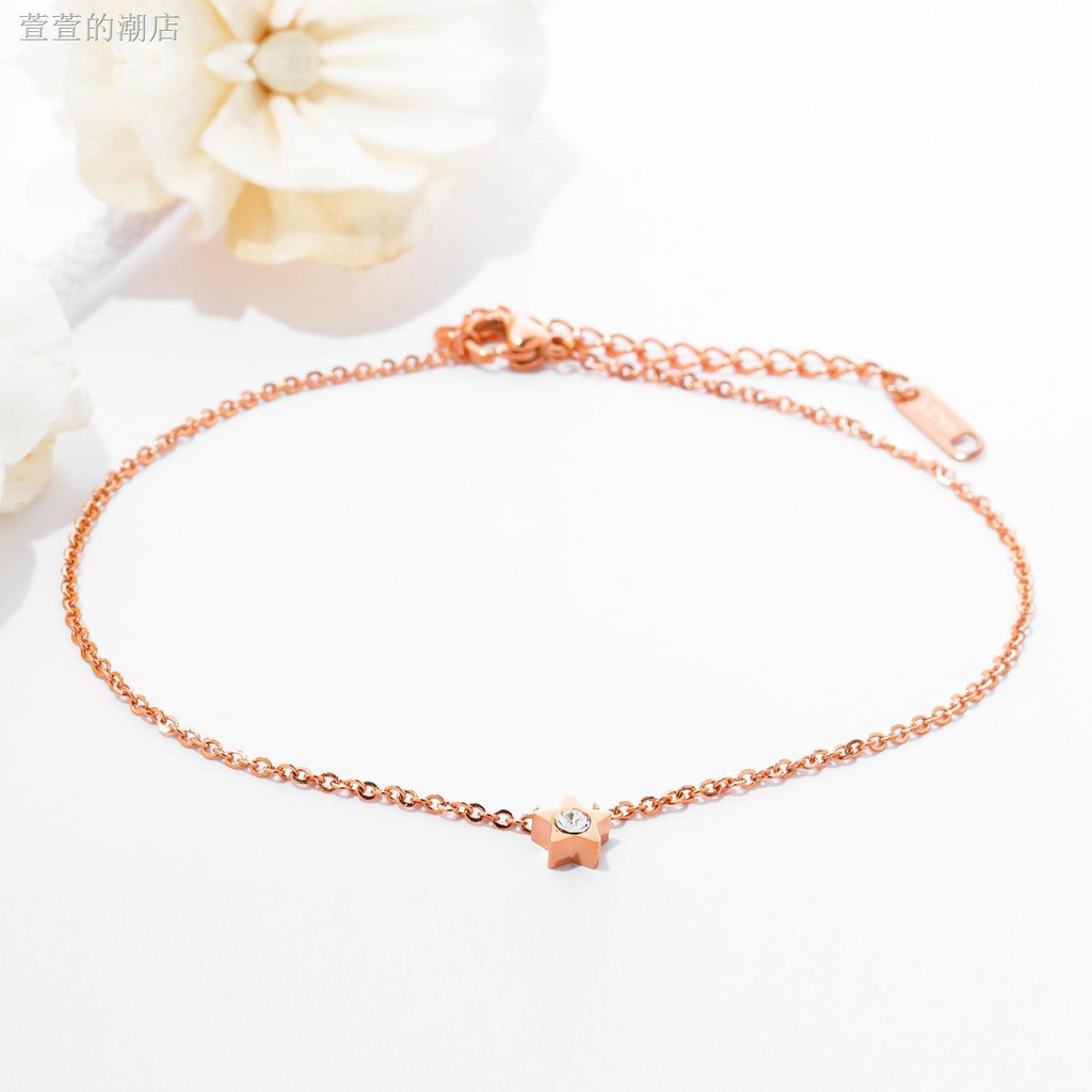 Lắc Chân Hình Ngôi Sao Năm Cánh Đính Đá Đơn Giản | BigBuy360 - bigbuy360.vn