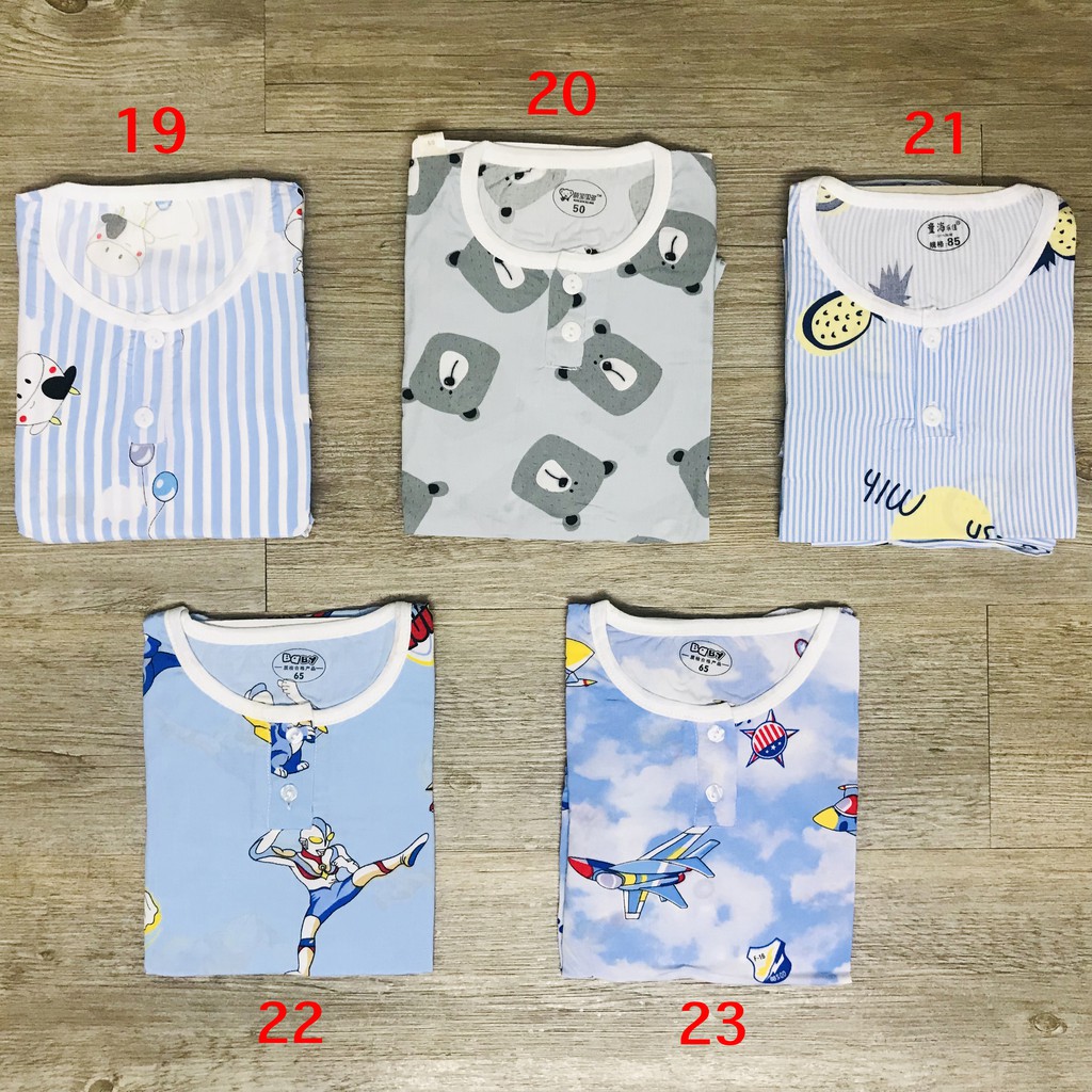 Bộ Lanh Tay Lửng Mặc Điều Hoà Hàng Quảng Châu Cho Bé Trai ( Giao hình ngẫu nhiên )