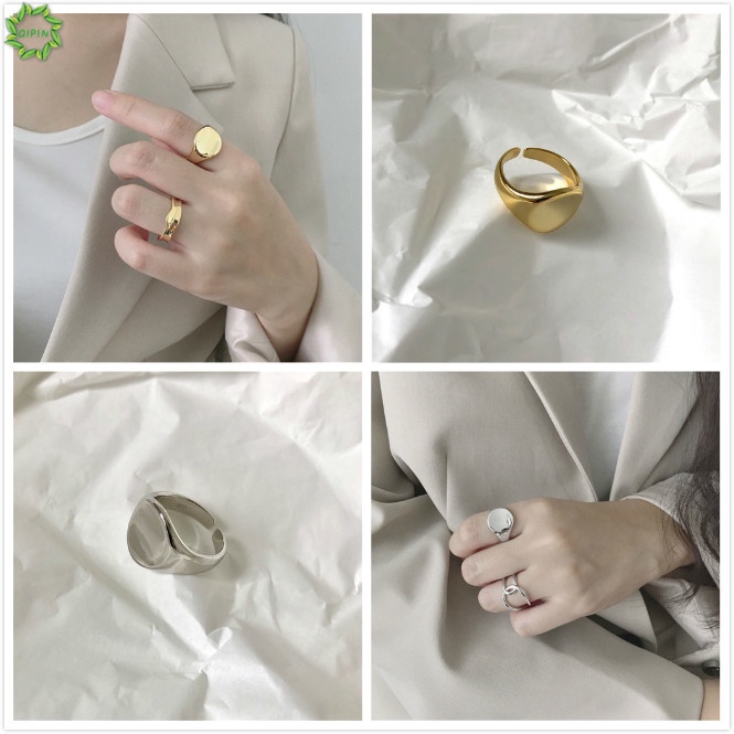 Nhẫn hở kiểu dáng hình học có thể điều chỉnh thời trang